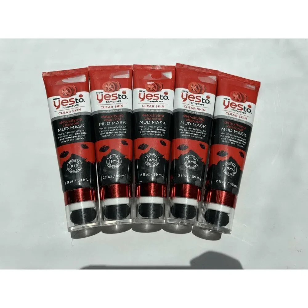 Yes To Tomatoes Clear Skin Detoxifying Charcoal Mud Mask Lot of 5